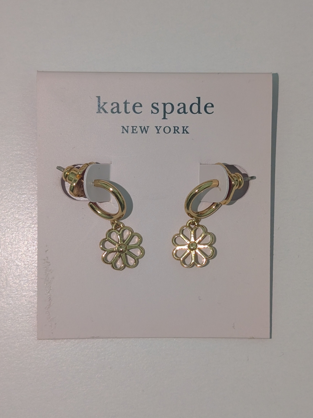 Kate Spade Floral Charm Huggie Earrings